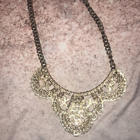 ALDO Gold Cream with silver jewels Necklace - Picture 4 of 4